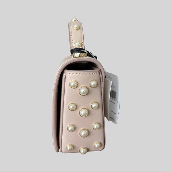 KATE SPADE NEW YORK MAISIE SERRANO PEARL CONVERTIBLE CROSSBODY BAG IN WARM BEIGE - Picture 3 of 7